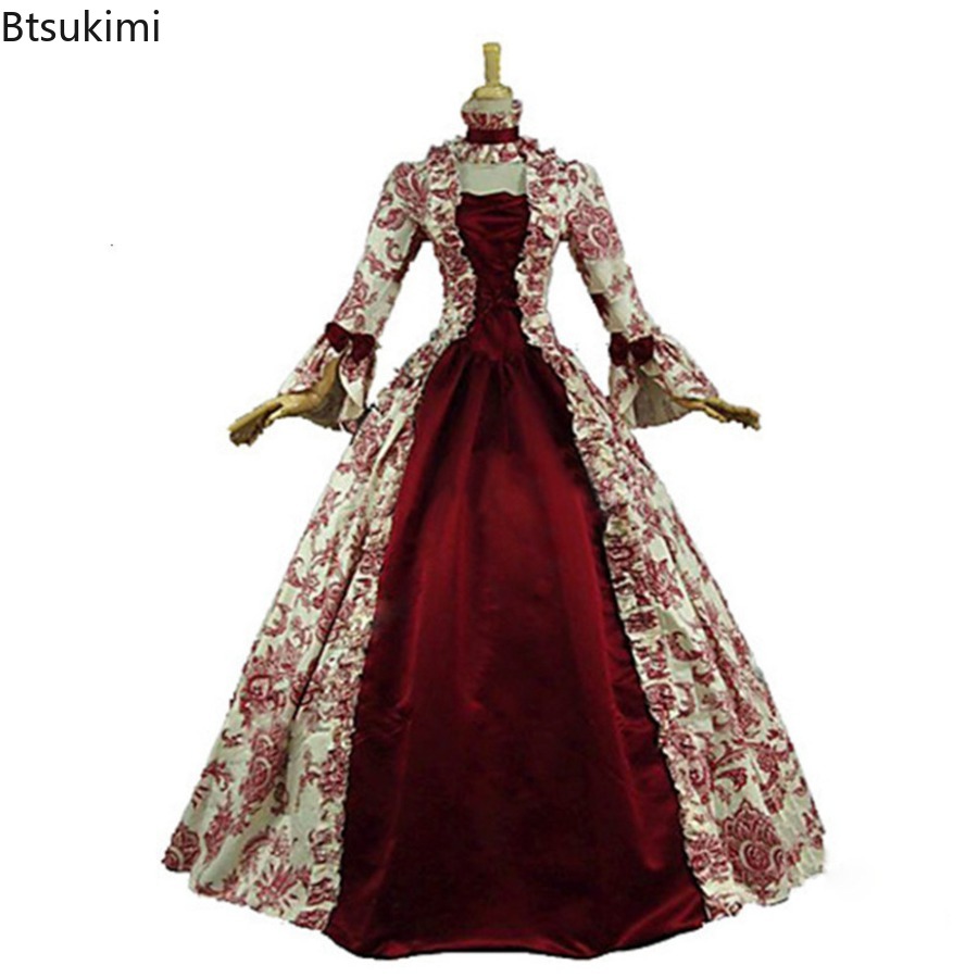 Medieval Renaissance Dress Women - Новое средневековое платье с расклешенными рукавами