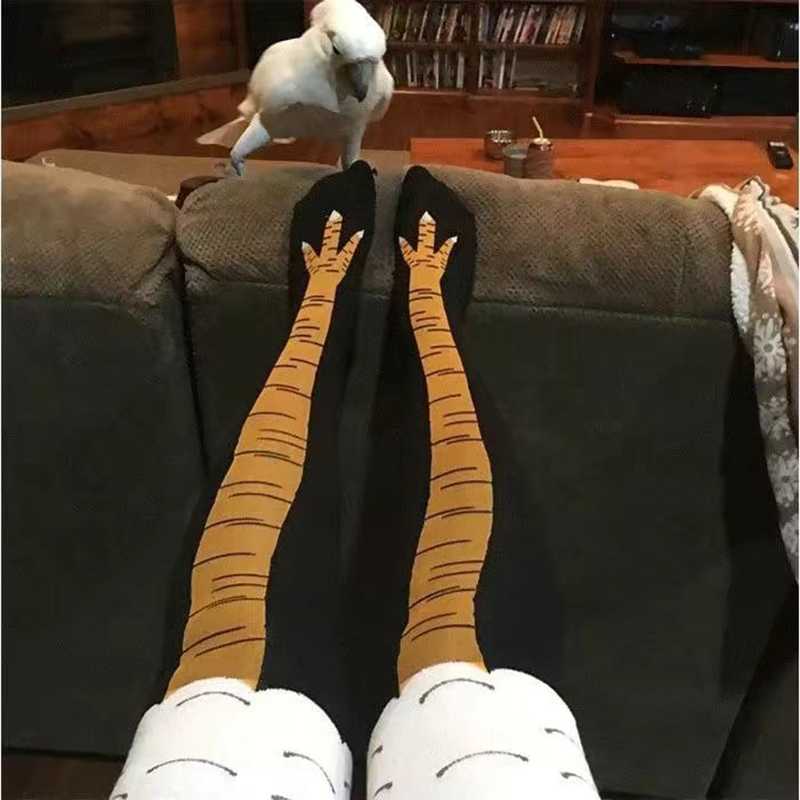 Funny Chicken Leg Socks - Женские носки в виде куриных лапок,