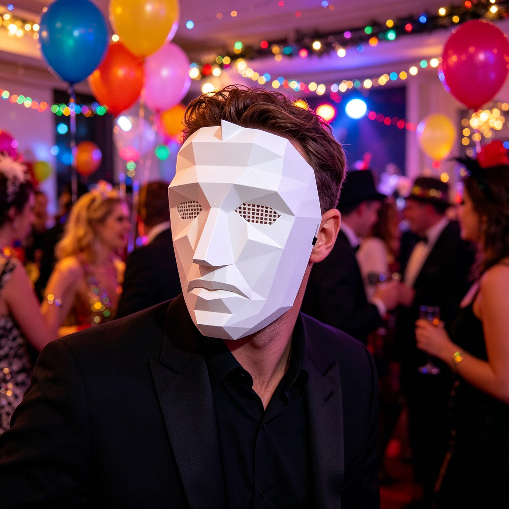 Набор из 2 геометрических масо – обзор и цена Led Purge Mask Halloween
