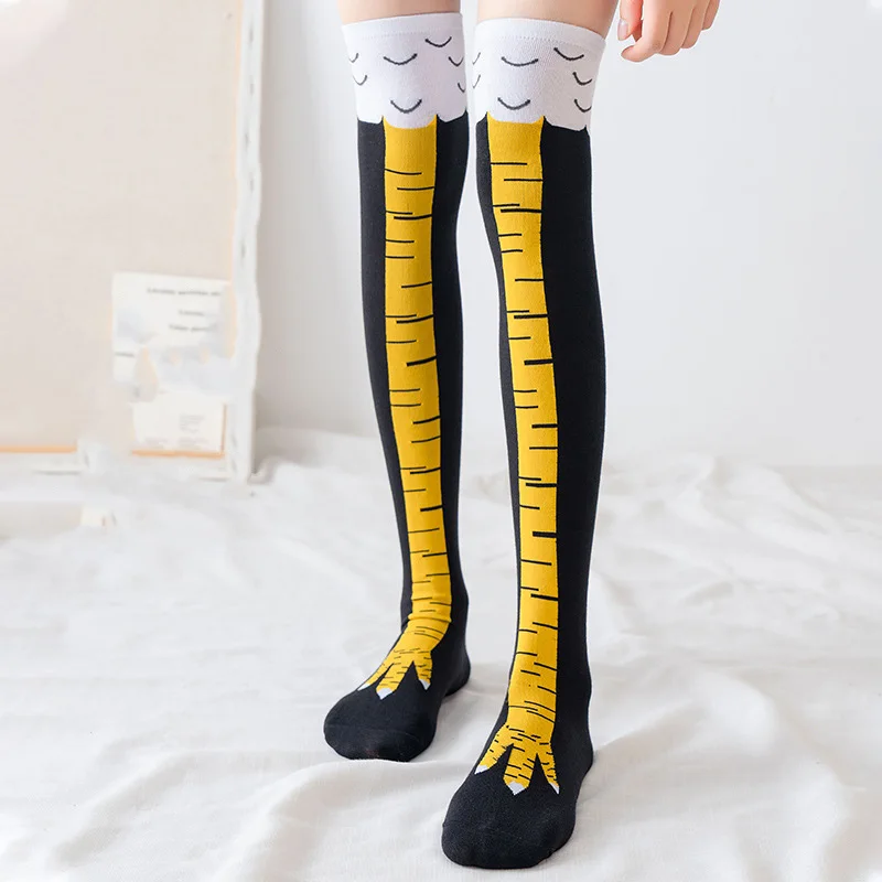 Забавные чулки-гольфы с принто – обзор и цена Funny Chicken Leg Socks