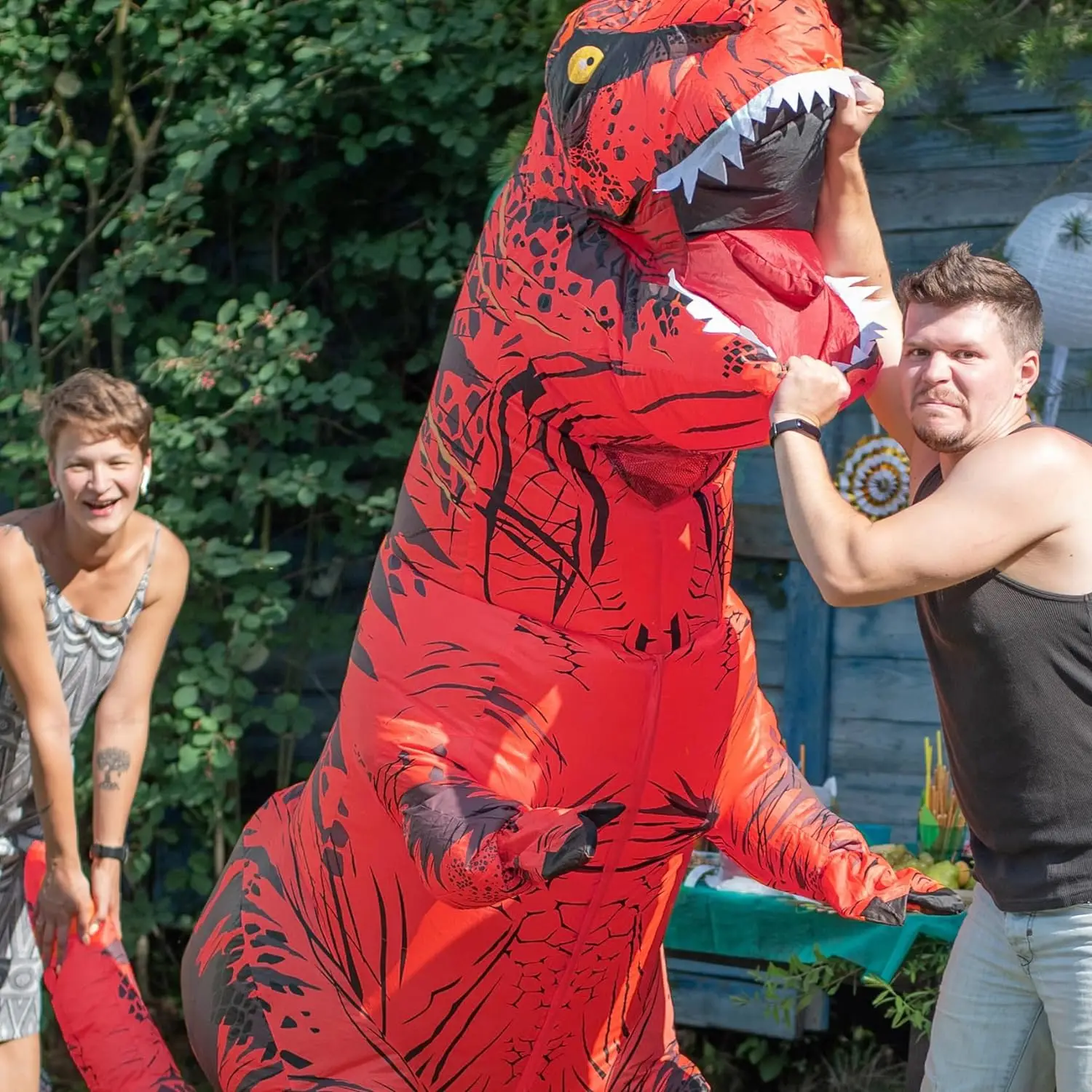 Надувной костюм тираннозавра T – обзор и цена Inflatable Dinosaur Costume Adult